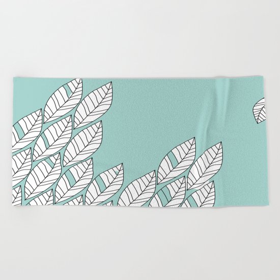 Leaves Stream 2 Beach Towel