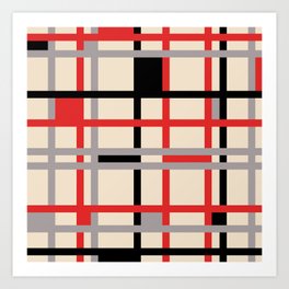 Abstract Grid Pattern 133 Art Print