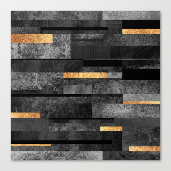 Urban Black & Gold Canvas Print