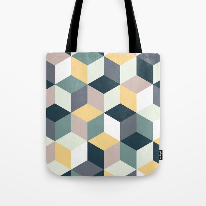 Cubic Pattern Tote Bag