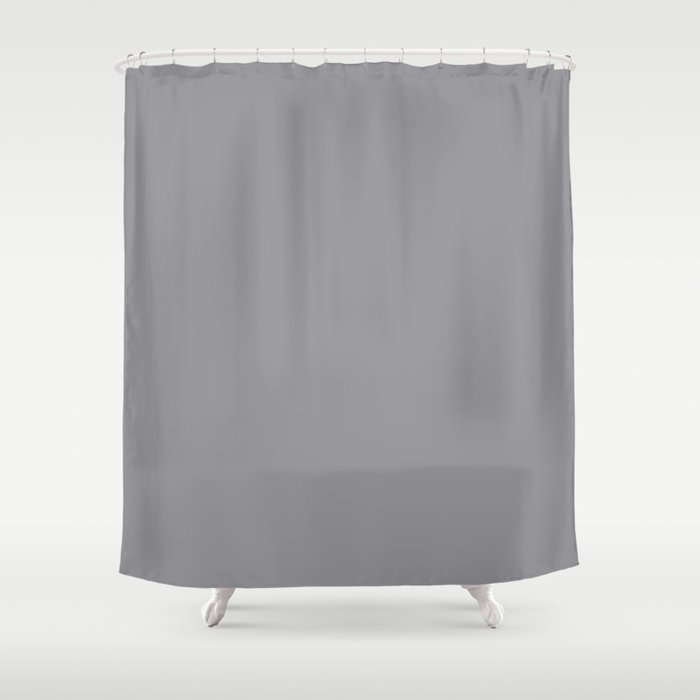 Modern Steel Gray Solid Color Pairs Pantone's 2021 Color of the Year Ultimate Gray 17-5104 Shower Curtain