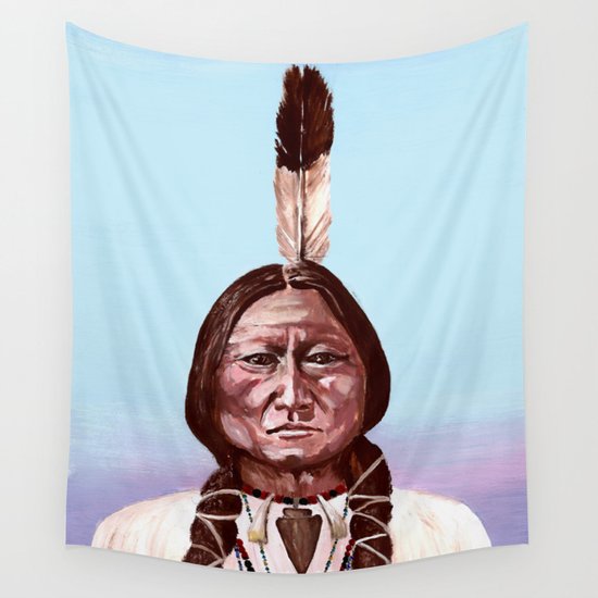 Chief Sitting Bull Painting Print Wall Tapestry By Caitlinmcgrath Society6 On the gaming side i got a game of wild west exodus in against on his turn wyatt goes on a tear killing sitting bull. chief sitting bull painting print wall tapestry by caitlinmcgrath
