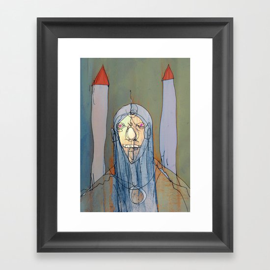 Daniel Rocket Moon Framed Art Print