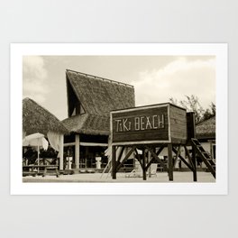 Travel Photography : Tiki Beach in Cayman Islands Art Print