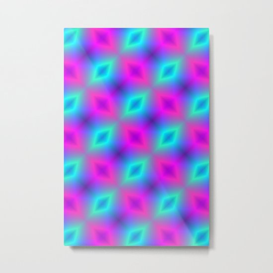 Neon Glow Metal Print
