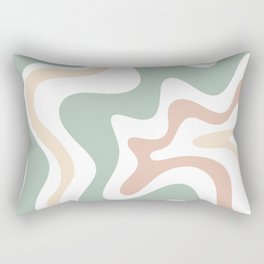 Liquid Swirl Abstract Pattern in Celadon Sage Rectangular Pillow