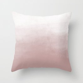 Ombre Paint Color Wash (dusty rose/white) Throw Pillow