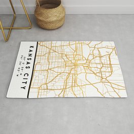 KANSAS CITY MISSOURI CITY STREET MAP ART Rug | Map, Typography, Graphicdesign, Vacation, Travel, Gold, Streetmap, Collectible, Fernweh, Livingroom 