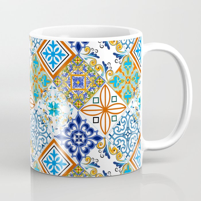 Tiles,mosaic,azulejo,quilt,Portuguese,majolica Coffee Mug
