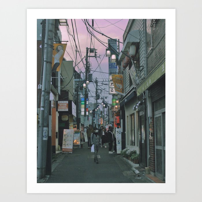 Tokyo Alley At Dusk Art Print By Peyton S Photography Society6