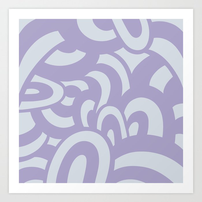 Groovy Network - purple Art Print