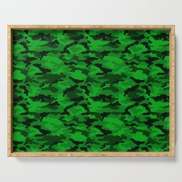 Lime Green Camo Serving Tray