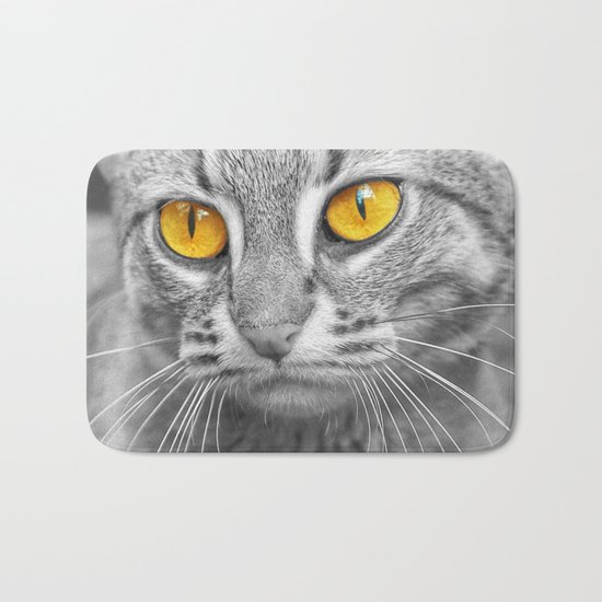 RUSTY SPOTTED CAT Bath Mat