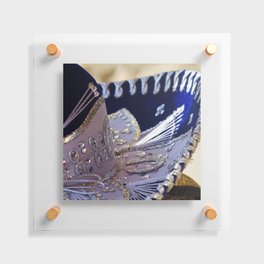 Mexico Photography - Blue And Silver Sombrero Floating Acrylic Print