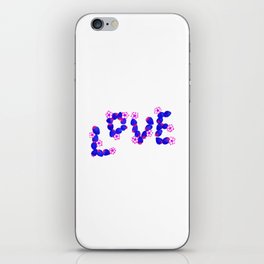 Purple and pink Strawberry Love iPhone Skin