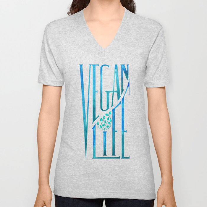 Vegan Life V Neck T Shirt