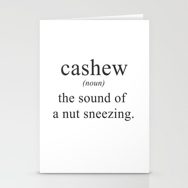 cashew nuts definition funny stationery cards by