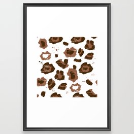 Leopard Pattern Brown Framed Art Print