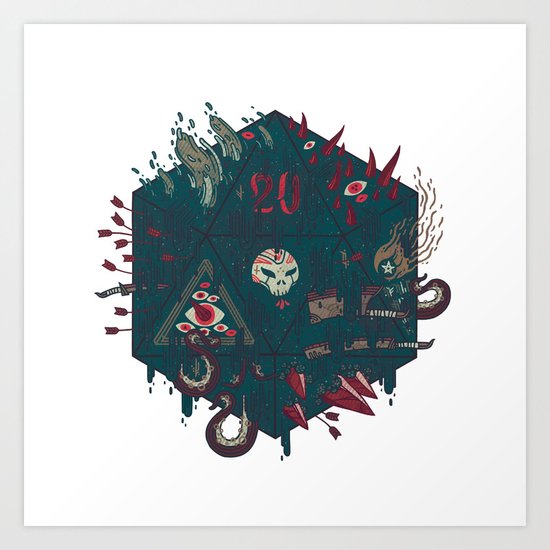 Die of Death Art Print