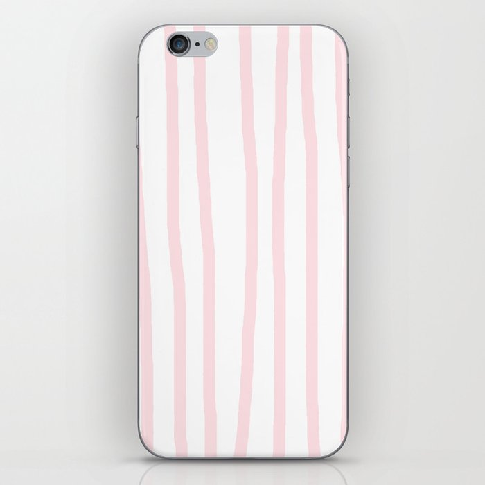 Simply Drawn Vertical Stripes in Flamingo Pink iPhone Skin