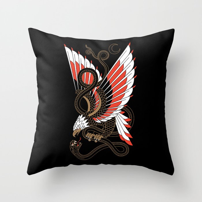 Americana - Eagle & Serpent Throw Pillow