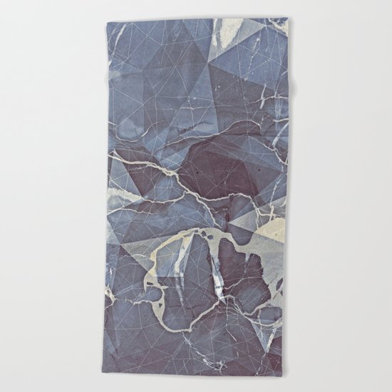 Geometric Marble Beach Towel