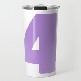 4 (Lavender & White Number) Travel Mug