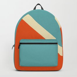 Surfing Summer Retro Style Stripes Akycha Backpack | Timeless, Orange, Minimal, 80S, Vshaped, V Shape, Chevron, Retro, Simple, Design 