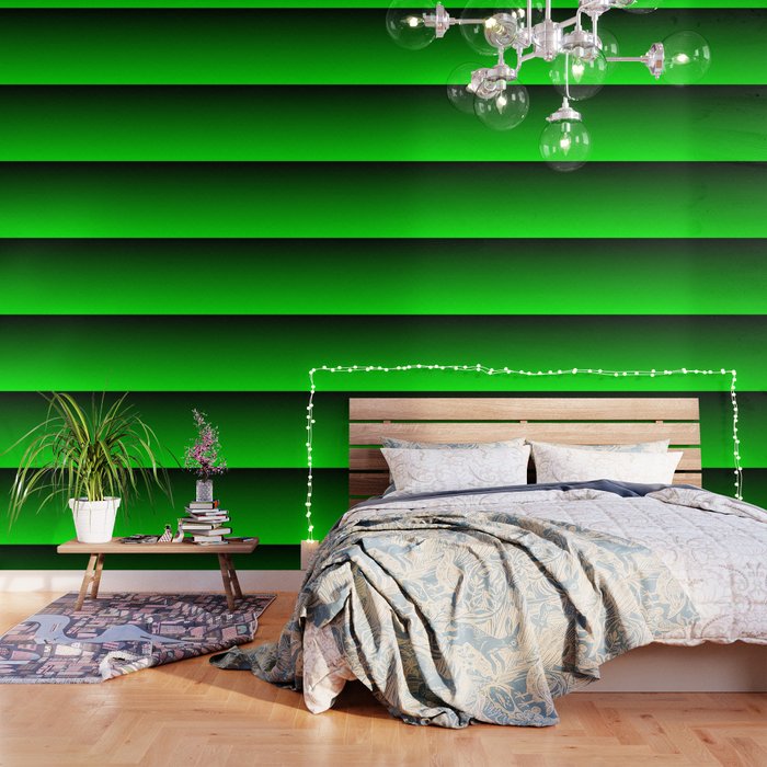 Black To Green Ombre Flame Wallpaper By Anjchang Society6