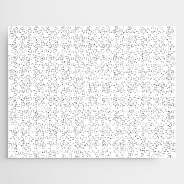 Light Grey Gems Pattern Jigsaw Puzzle