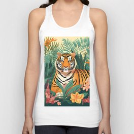 Tiger In A Tropical Forest Tank Top