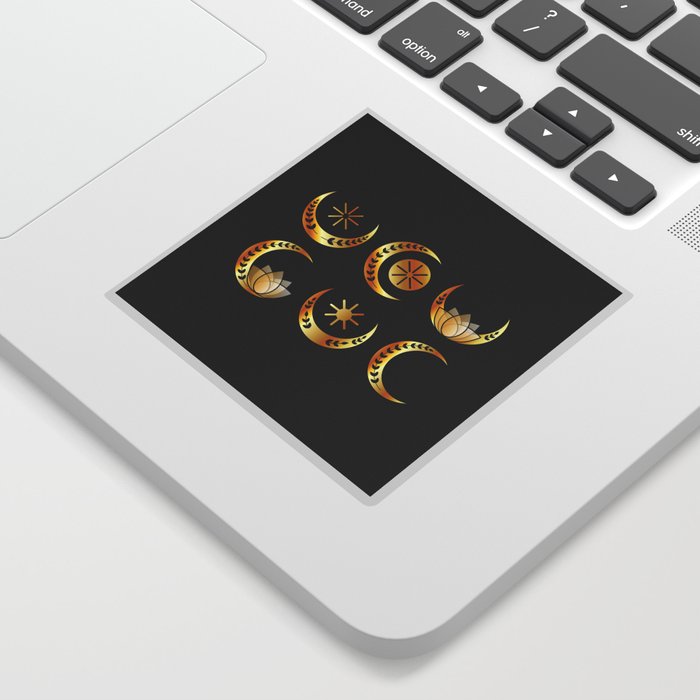 Decorative Crescent moons gold  Sticker