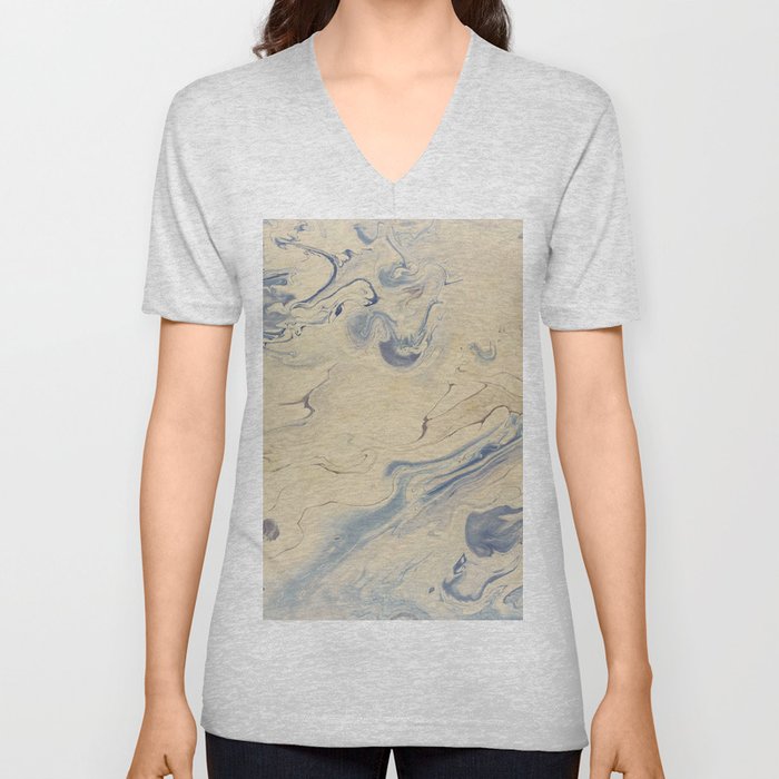 Abstract painting in fluid art technique V Neck T Shirt