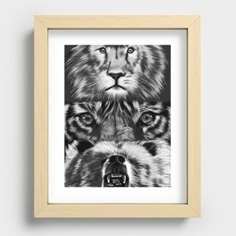 Lions, Tigers, and Bears Recessed Framed Print