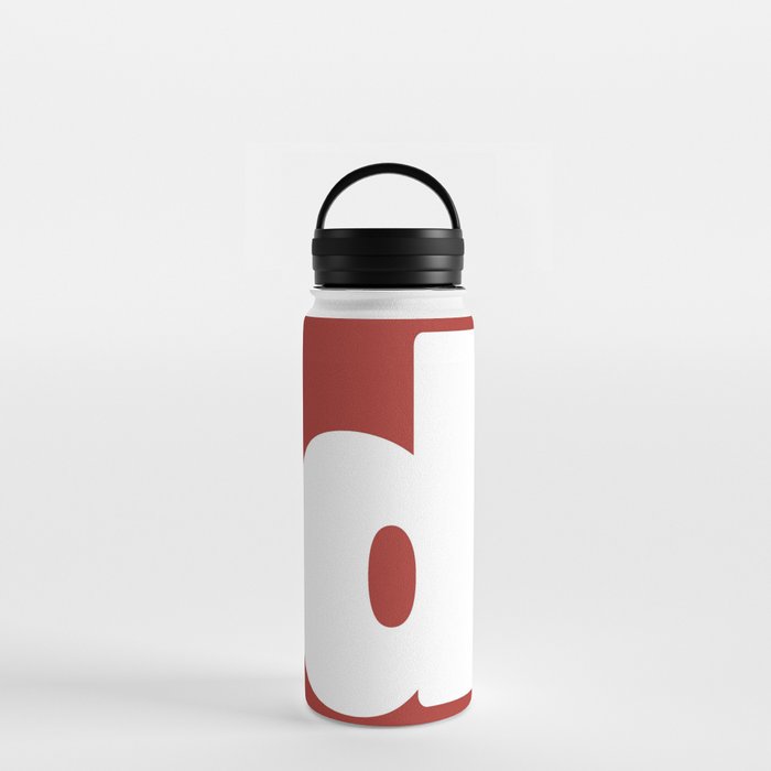 d (White & Maroon Letter) Water Bottle