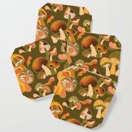 70s Mushroom, Retro Pattern Coaster
