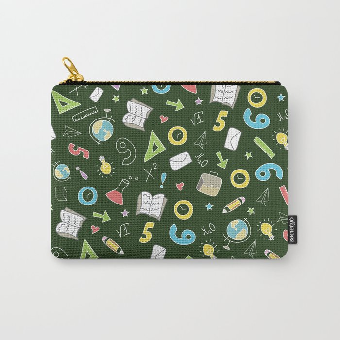 Back to School - Green Colour Carry-All Pouch
