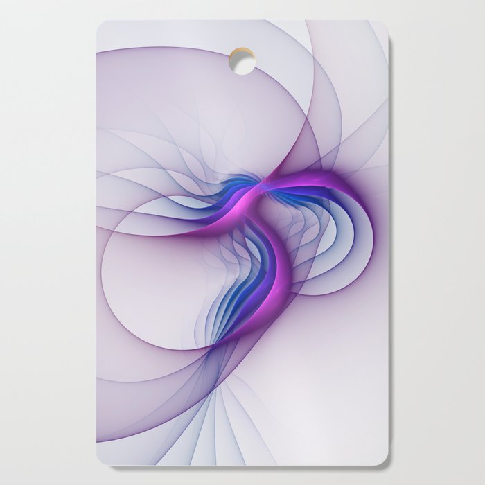 From Magenta to Blue, Abstract Fractal Art Cutting Board