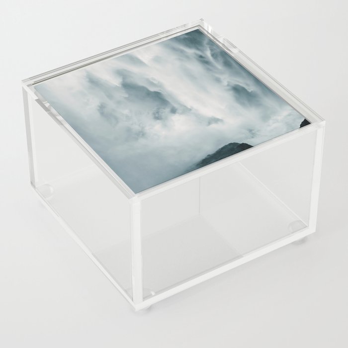 Close-up Of A Wild Waterfall In Iceland Acrylic Box