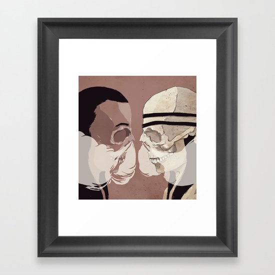 Skull Mask Framed Art Print