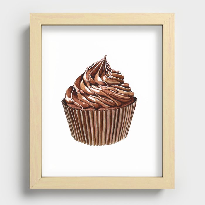Chocolate Cupcake Recessed Framed Print