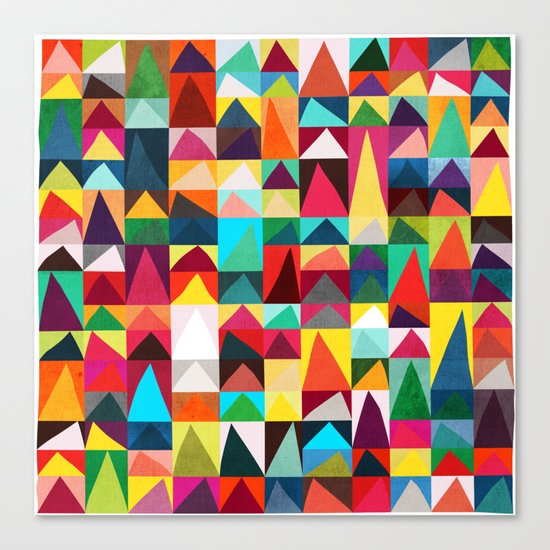 Abstract Geometric Mountains Canvas Print