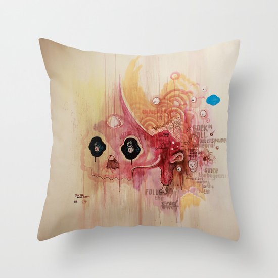 Outerspace Rock`n´Roll Unicorn Throw Pillow