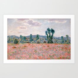 Poppy Field in Giverny by Claude Monet Art Print