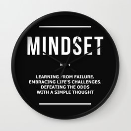 Mindset Definition Mindset Noun Modern Art Motivational Mindfulness Quote Wall Clock