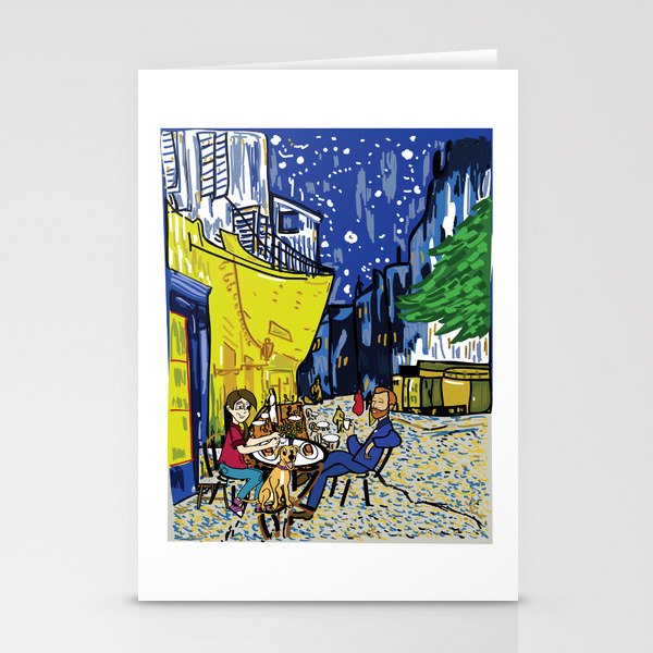 Cafe Terrace at Night Van Gogh dinner Stationery Cards