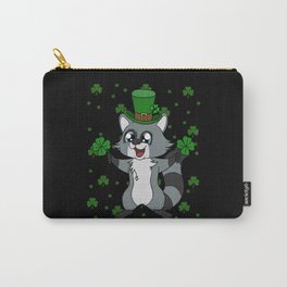 Cute Raccoon Shamrocks Saint Patrick's Day Carry-All Pouch