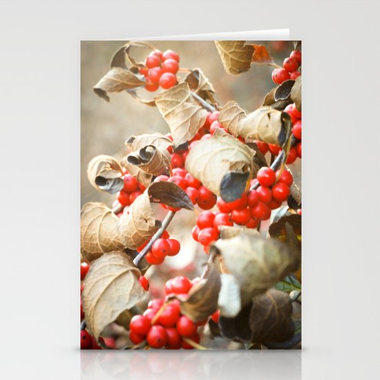 Winter Berries Stationery Cards