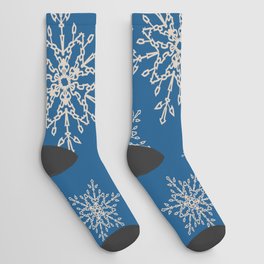Retro blue winter Socks
