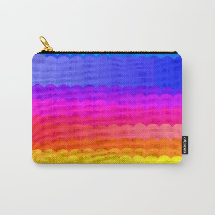 Rainbow and white S28 Carry-All Pouch